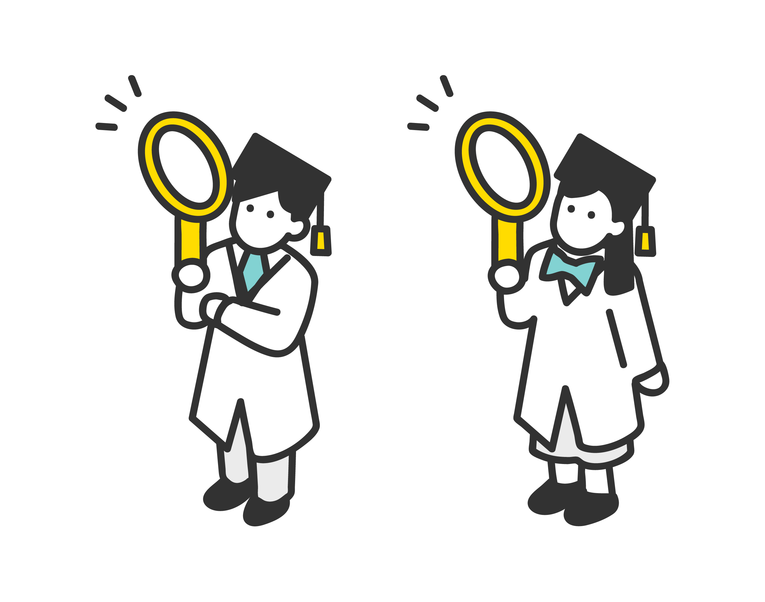 分析結果を確認する学習イラスト